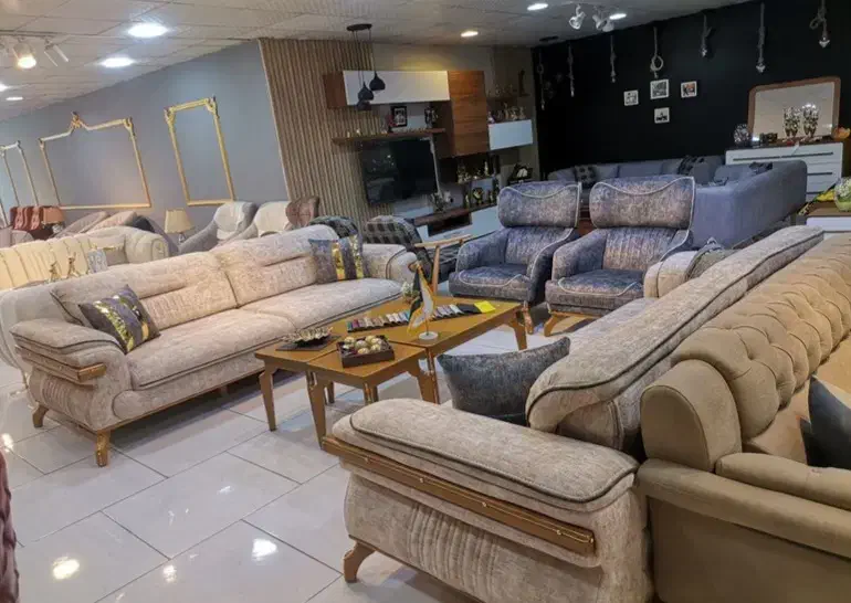 مبل ۸ نفره لورنت ۱۴۰۴ با ۵ سال ضمانت اقساط|مبلمان خانگی و میز عسلی|همدان, |دیوار