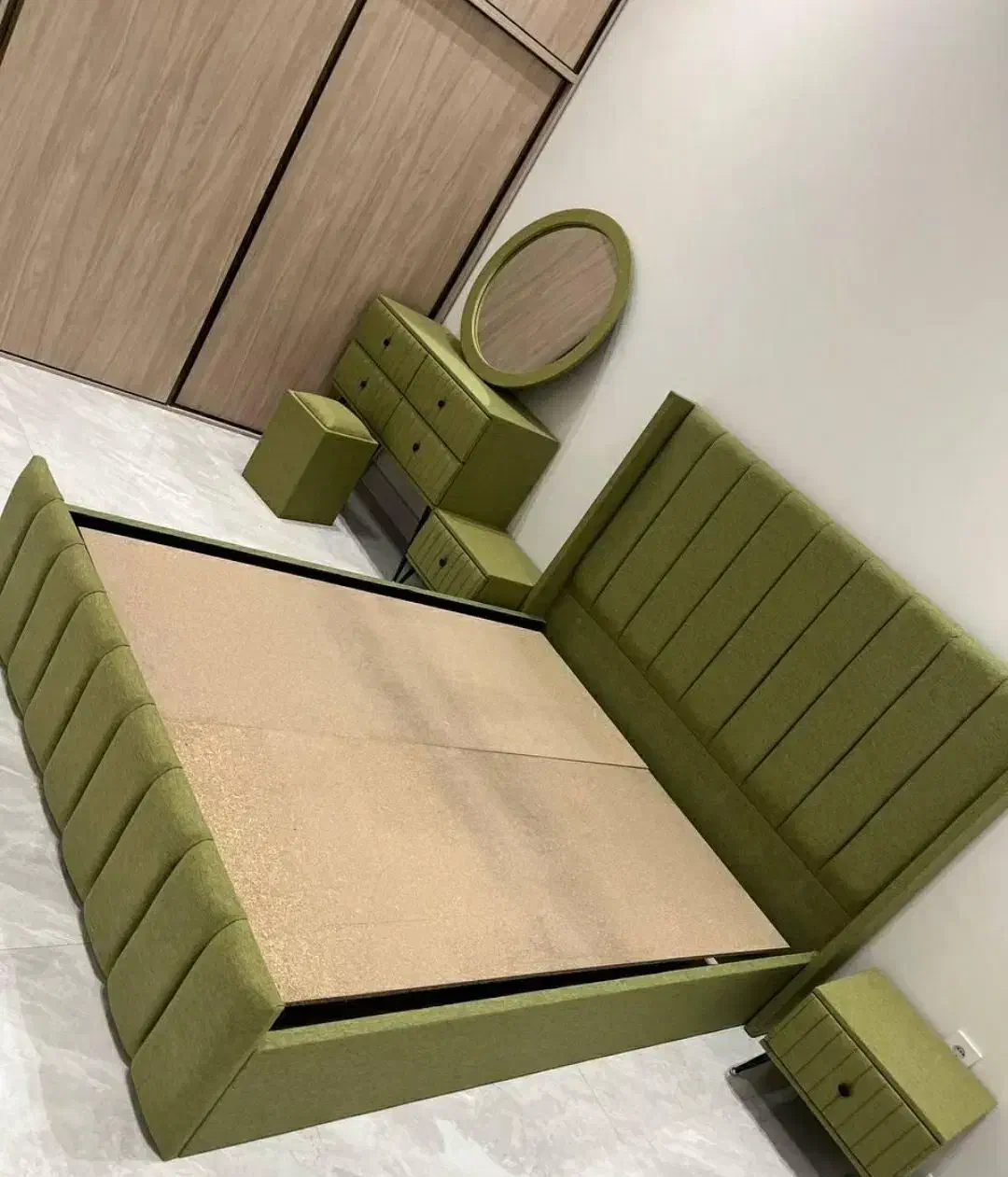 تخت مهرزاد .تولید کننده سرویس خواب دونفره و تکنفره|تخت و سرویس خواب|پرند, فاز ۰|دیوار