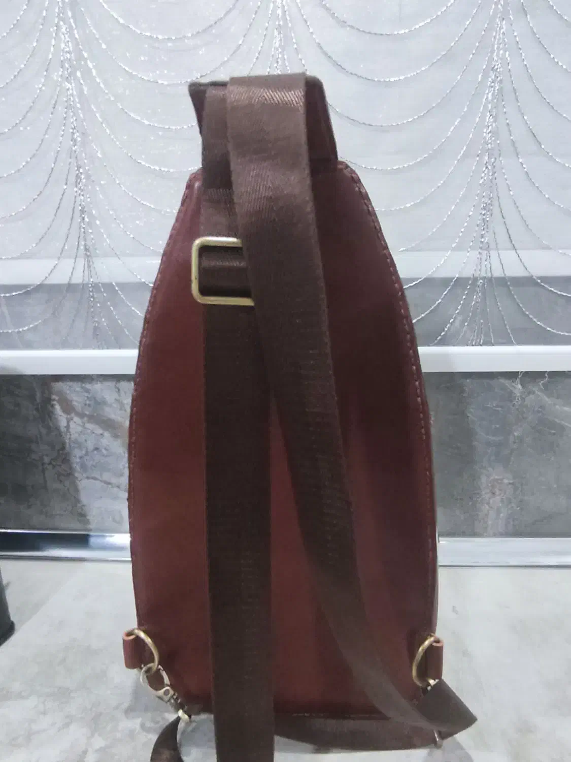 کیف چرم  قهوه‌ای  دستدوز مناسب برای موتور سواران|کیف، کفش، کمربند|کرج, دولت‌آباد|دیوار