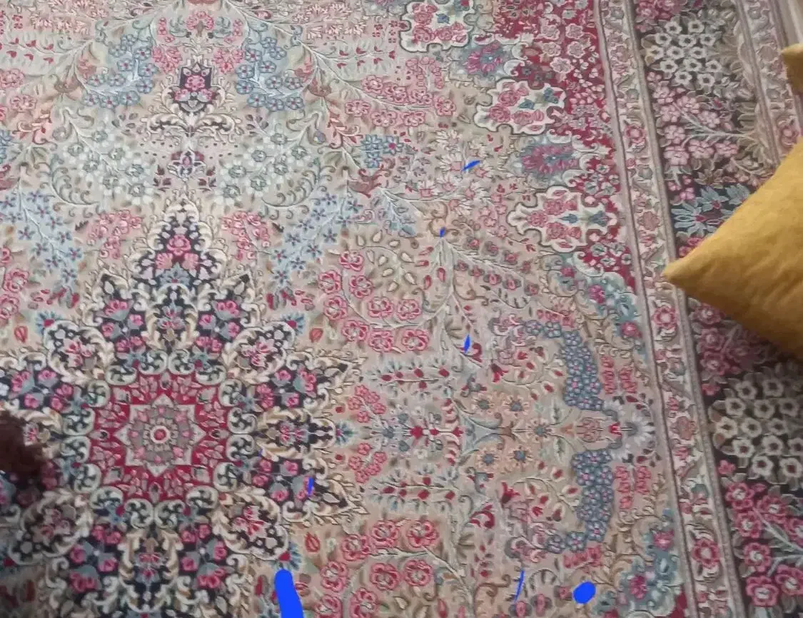 یک عدد قالی رنگ گردویی به توضیحات توجه کنید|فرش|کرمان, |دیوار