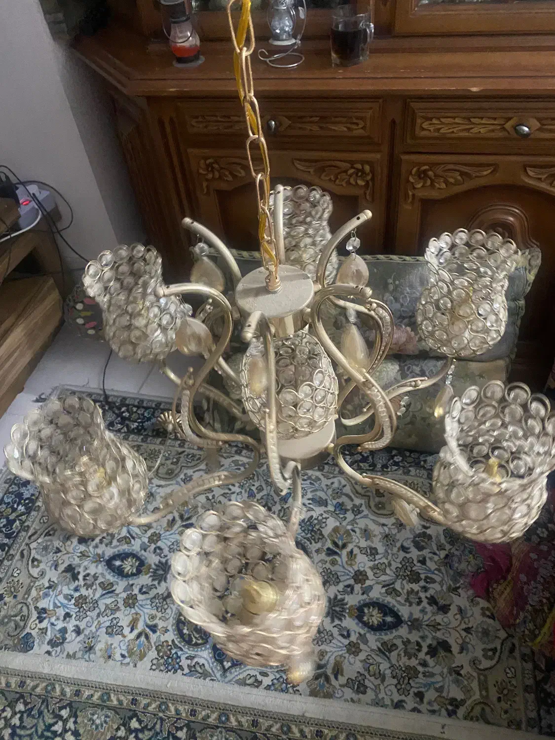 دو عدد لوستر و دو عدد لوستر راهرو|لوستر و چراغ آویز|شیراز, شهرک گلستان|دیوار