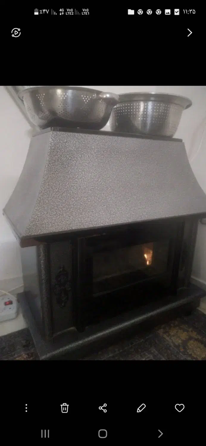 بخاری طرح شومینه ۸۰۰۰مدل شهاب|بخاری، هیتر، شومینه|رشت, معلولین|دیوار