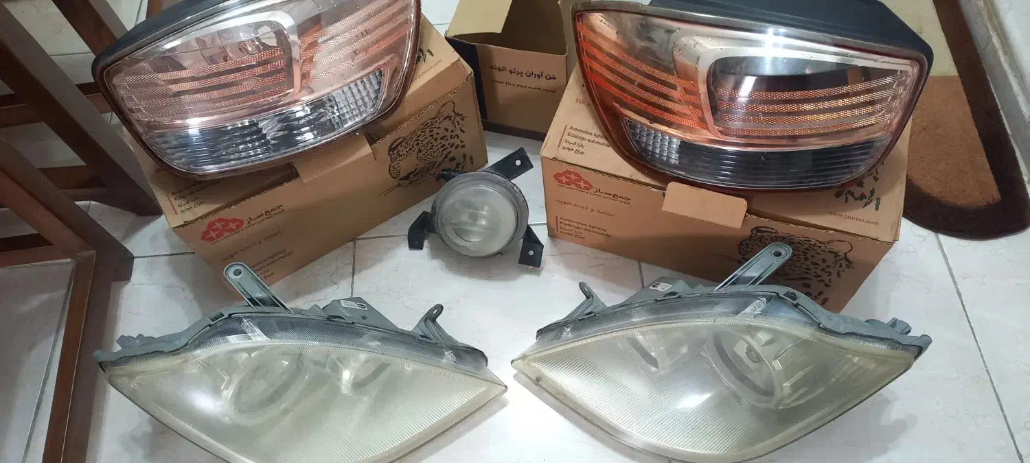 چراغ جلو وعقب تیبا۲ بهمراه یک عدد چراغ سپر|قطعات یدکی و لوازم جانبی|رشت, رودبارتان|دیوار