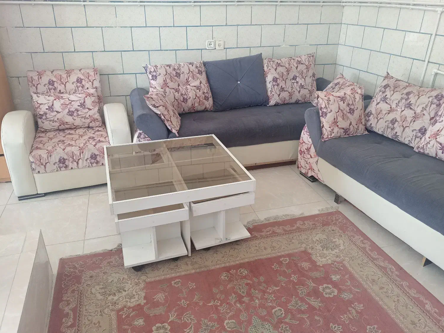 مبل 8نفره تمیز|مبلمان خانگی و میز عسلی|سردشت, |دیوار