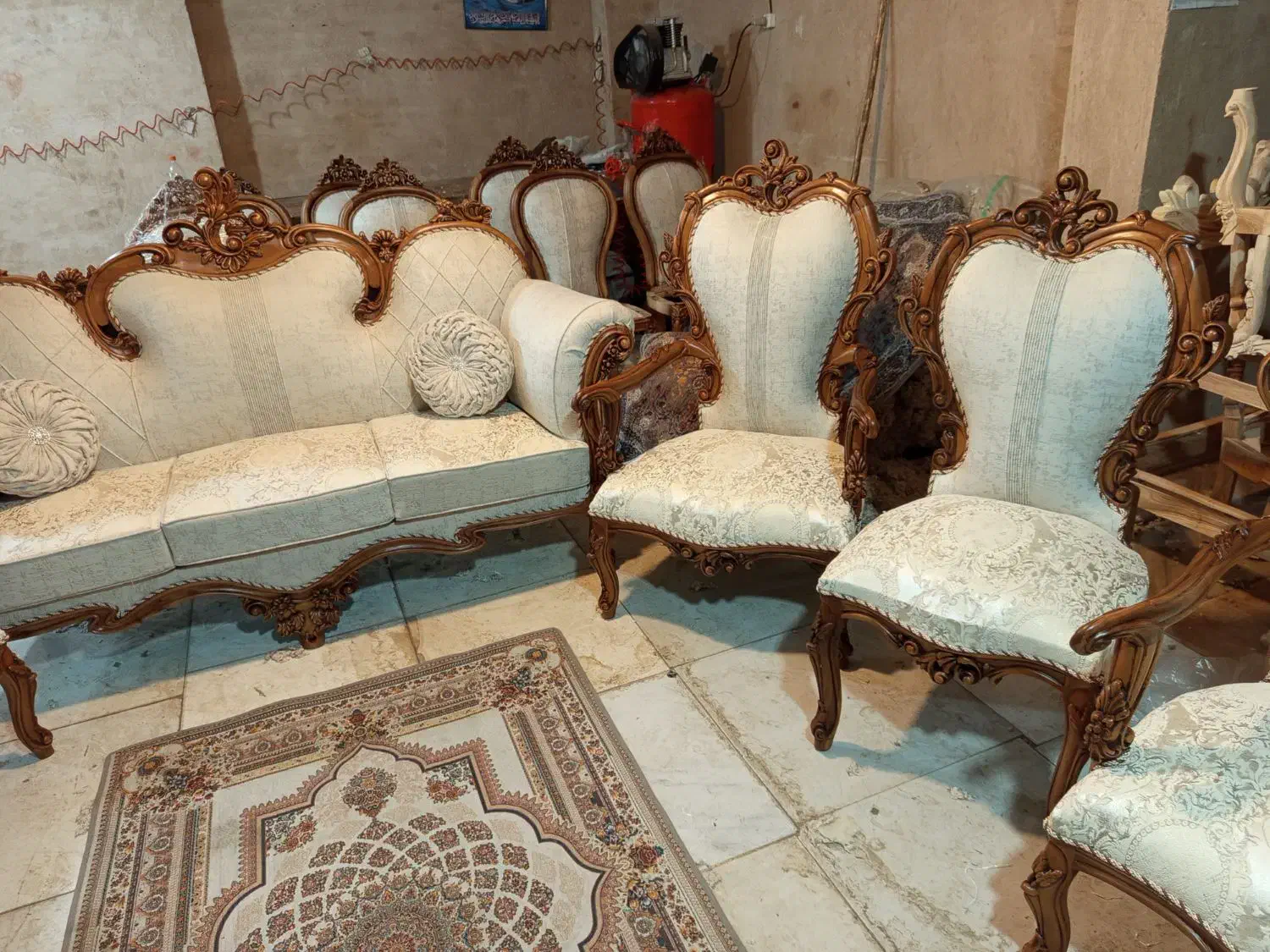 تولید کننده مبل کلاسیک 9نفره مخصوص جهیزیه|مبلمان خانگی و میز عسلی|اصفهان, رهنان|دیوار