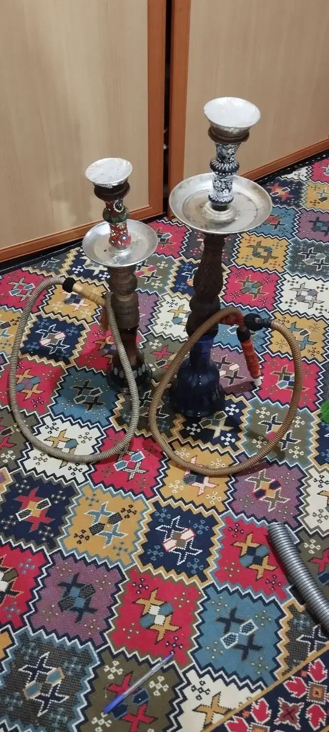 دوعدد قلیان چوبی با طعم دوسیب ب فروش می‌رسد|صنایع دستی و سایر لوازم تزئینی|شهریار, شهرک امیریه|دیوار