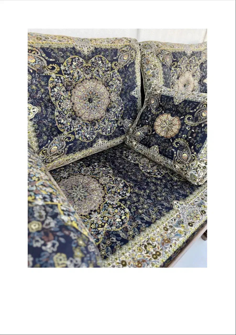 سرویس شاه نشین ورومیزی ترمه|پشتی|فشاپویه, |دیوار