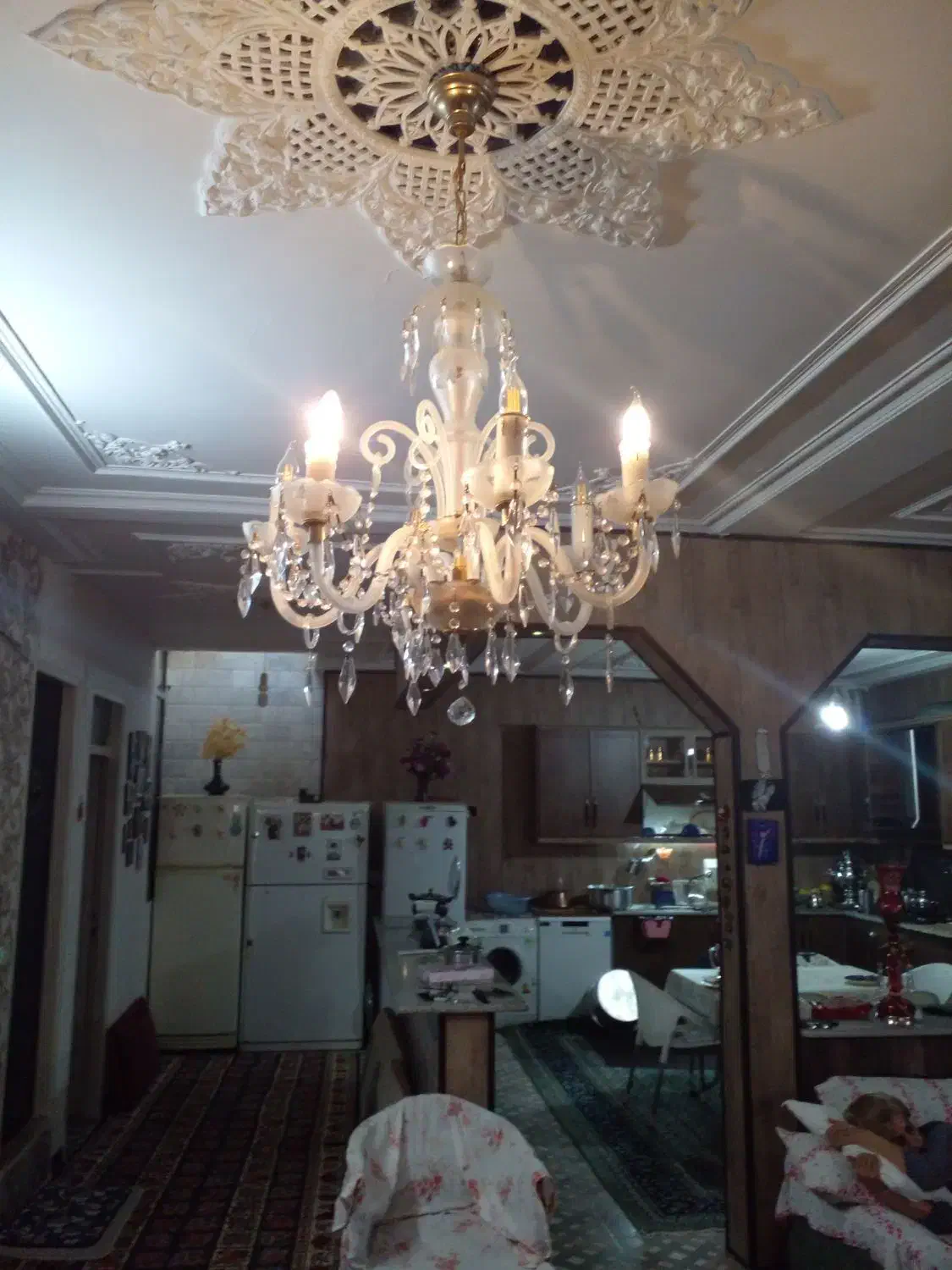 لوستر ۶شاخه|لوستر و چراغ آویز|بروجرد, |دیوار