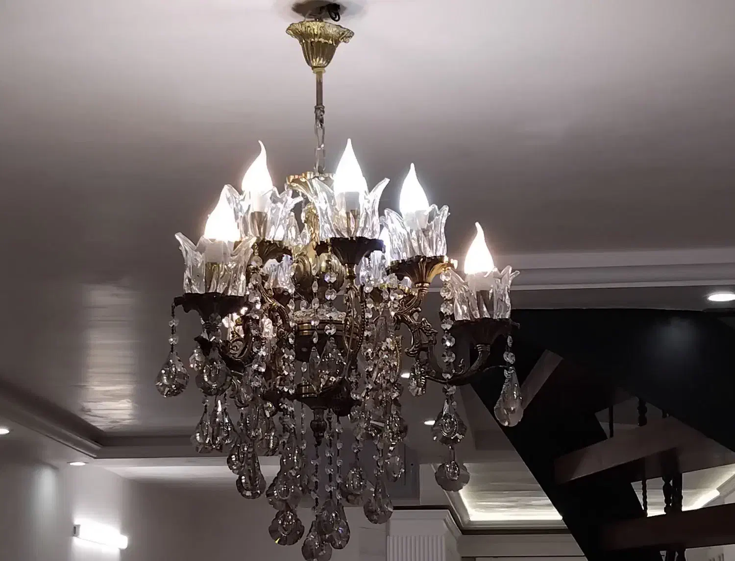 لوستر  برنز|لوستر و چراغ آویز|همدان, |دیوار