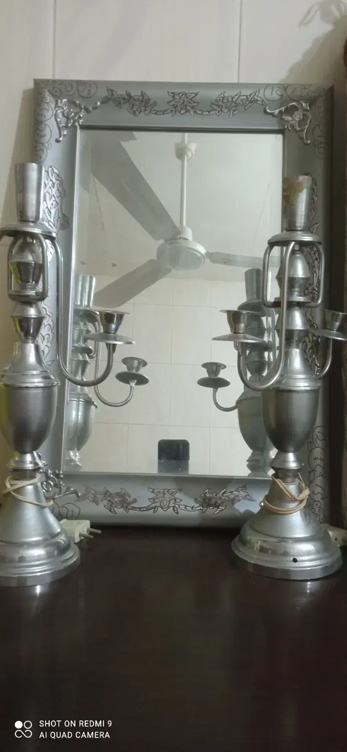 آینه و شمعدون|صنایع دستی و سایر لوازم تزئینی|ایرانشهر, |دیوار