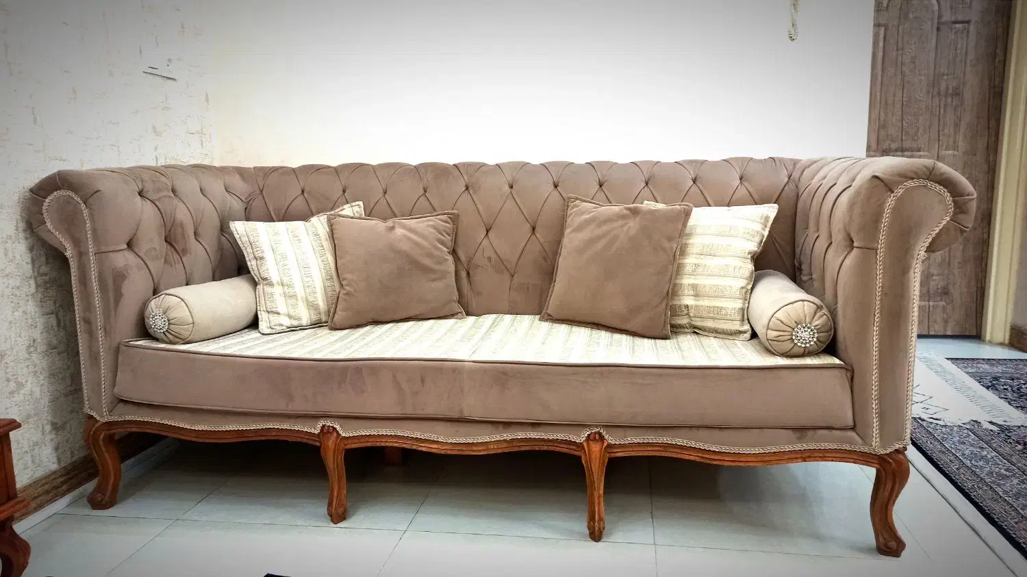 چستر سه نفره با چوب راش|مبلمان خانگی و میز عسلی|اسلامشهر, مطهری|دیوار