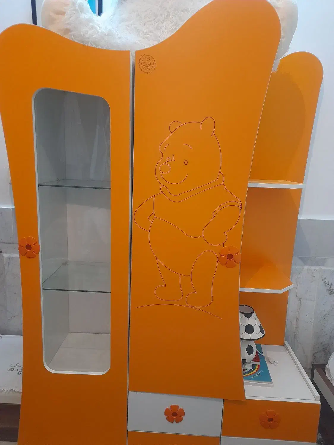 کمد و ویترین کودک مدل پو چوب ارژن تهران|تخت و سرویس خواب|زاهدان, |دیوار