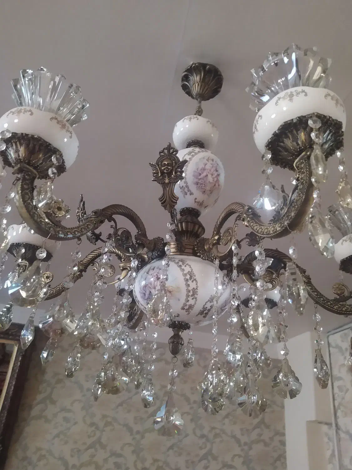 لوستر شش شاخه|لوستر و چراغ آویز|اراک, |دیوار