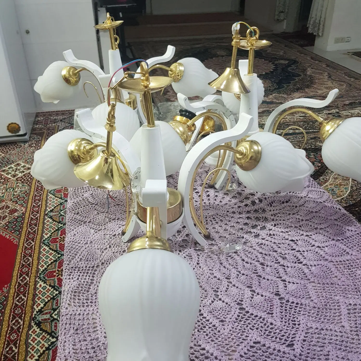 لوستر|لوستر و چراغ آویز|شیراز, تحویلی|دیوار