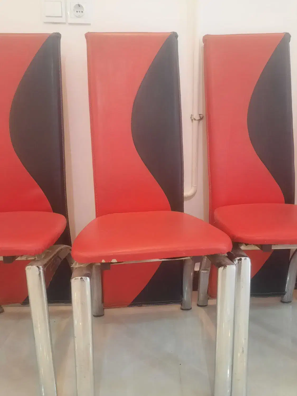 صندلی استیل چرم|میز و صندلی غذاخوری|بروجرد, |دیوار