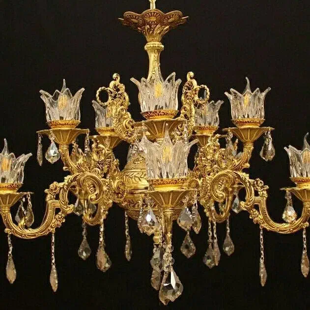 لوستر زیبای دو گل|لوستر و چراغ آویز|بیرجند, |دیوار