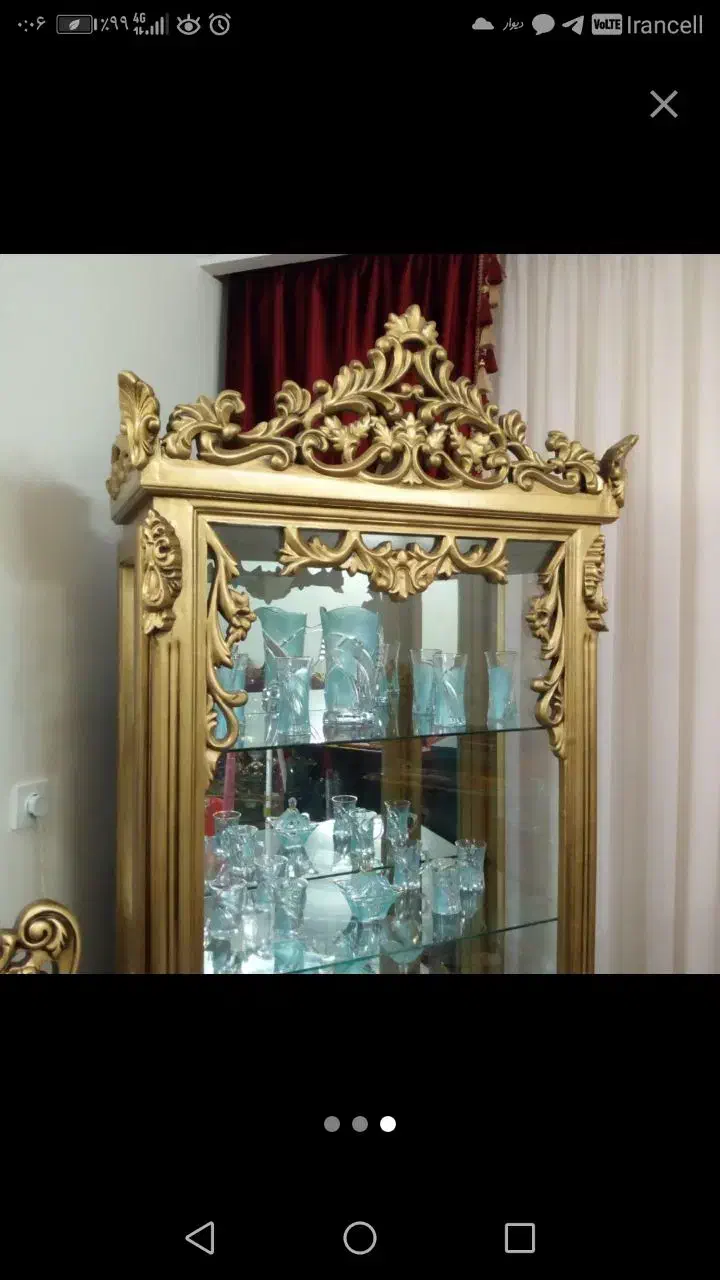 گنجه منبت کاری چوب راش|بوفه، ویترین، کنسول|مشهد, حجت|دیوار