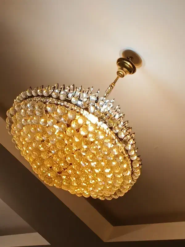 لوستر کریستال پر گوی|لوستر و چراغ آویز|قزوین, |دیوار