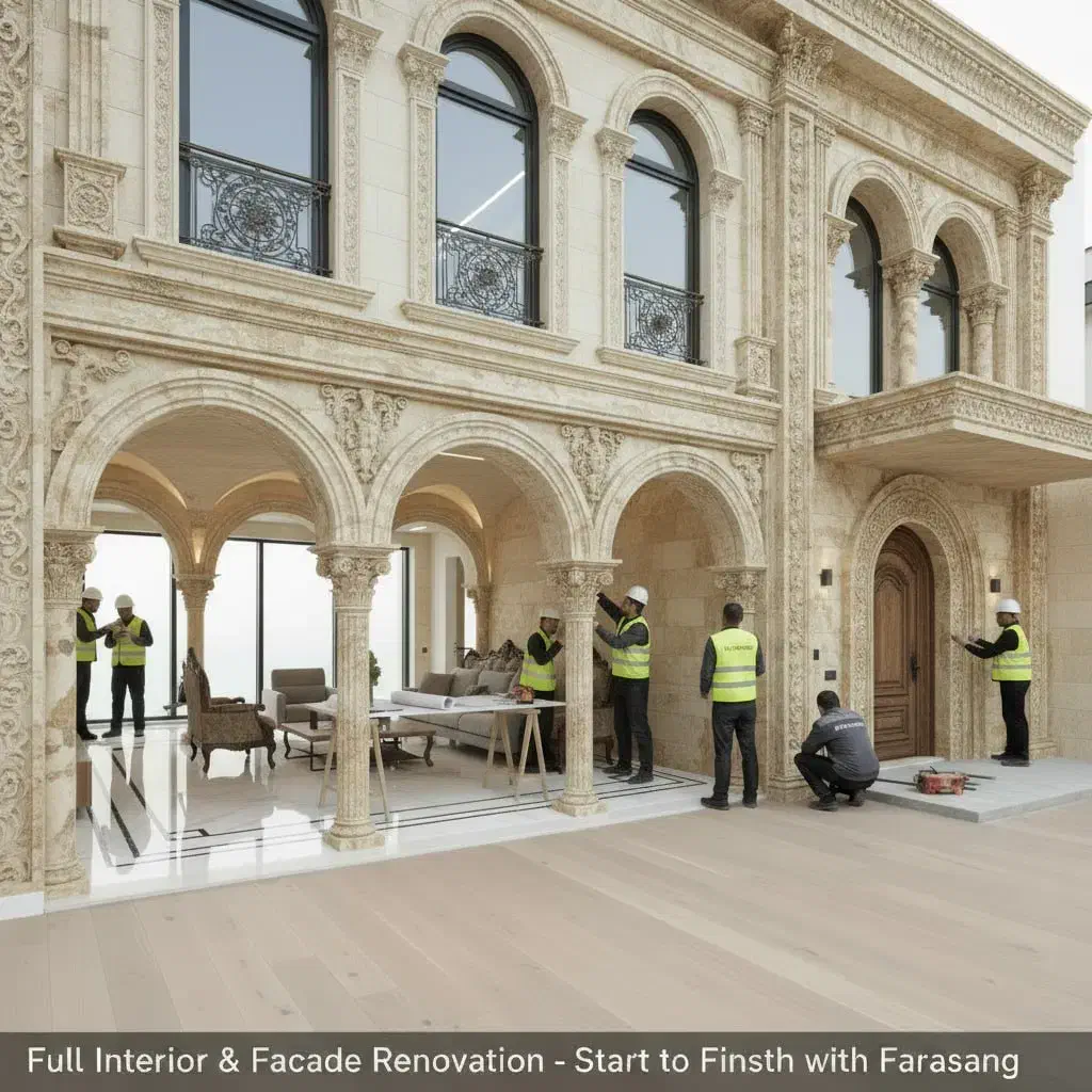 بازسازی دکوراسیون داخلی و نما با تیم اجرایی فراسنگ|صنایع دستی و سایر لوازم تزئینی|اندیشه, اندیشه فاز ۳|دیوار