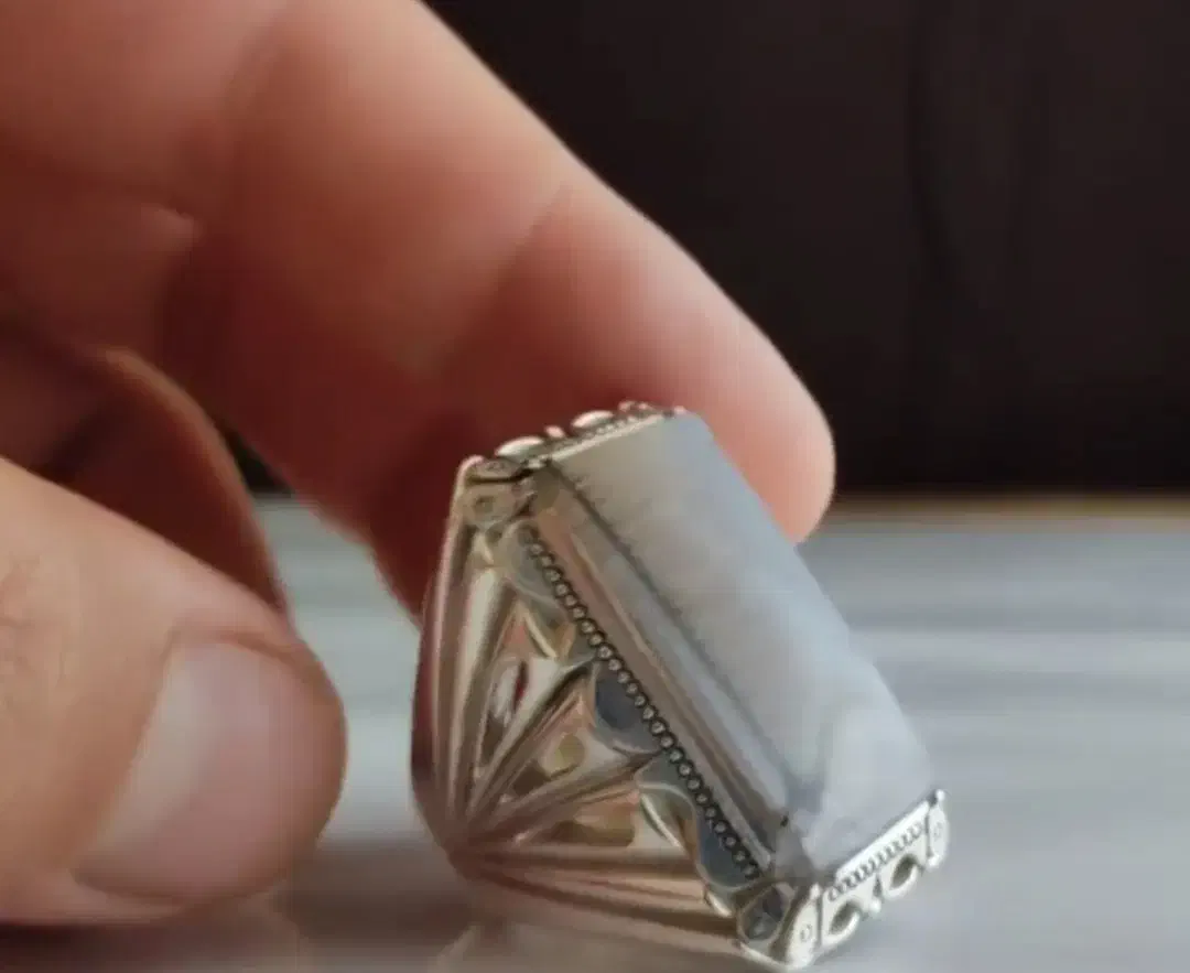 انگشتر نقره  سنگ شجر کلکسیونی|جواهرات|یزد, |دیوار