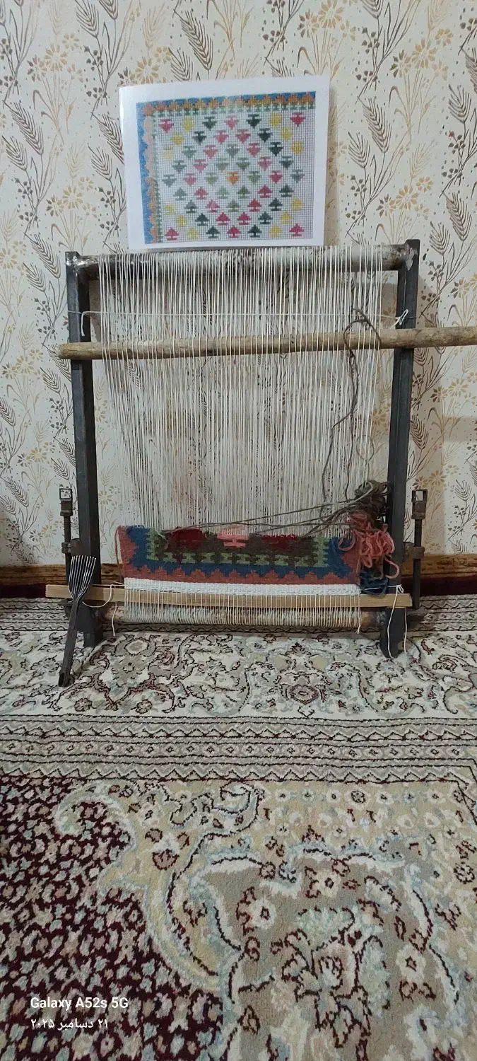 دار گلیم بافی|گلیم، جاجیم، گبه|سجاس رود, |دیوار