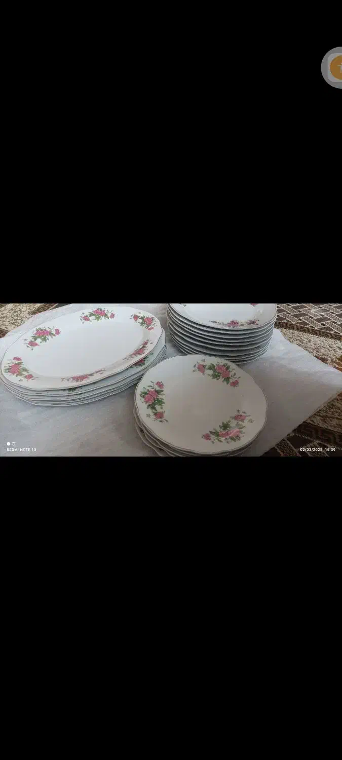 بشقاب گل سرخی قدیمی|کلکسیون اشیاء عتیقه|اصفهان, ارداجی|دیوار