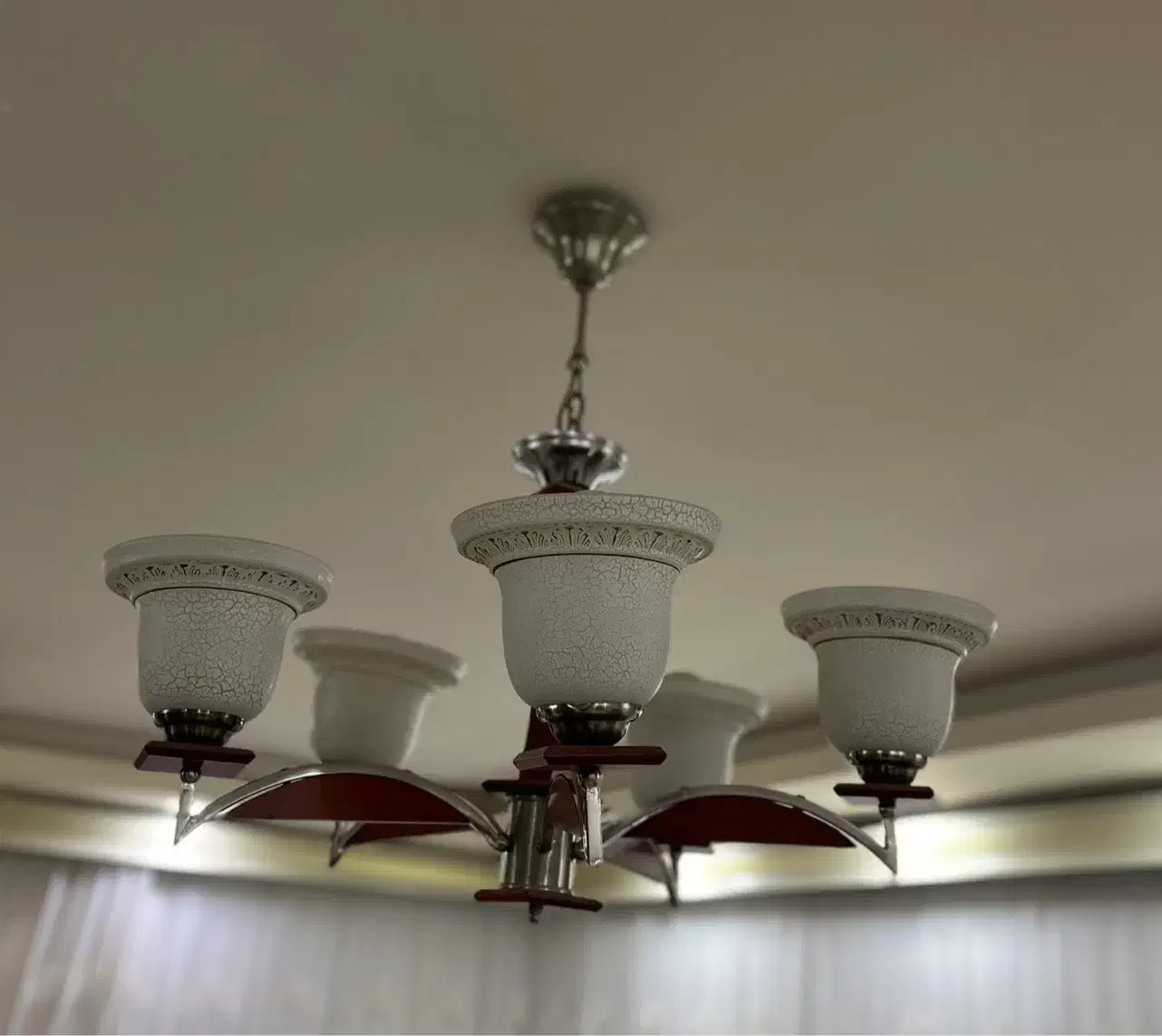 لوستر چوب و فلز|لوستر و چراغ آویز|یزد, |دیوار