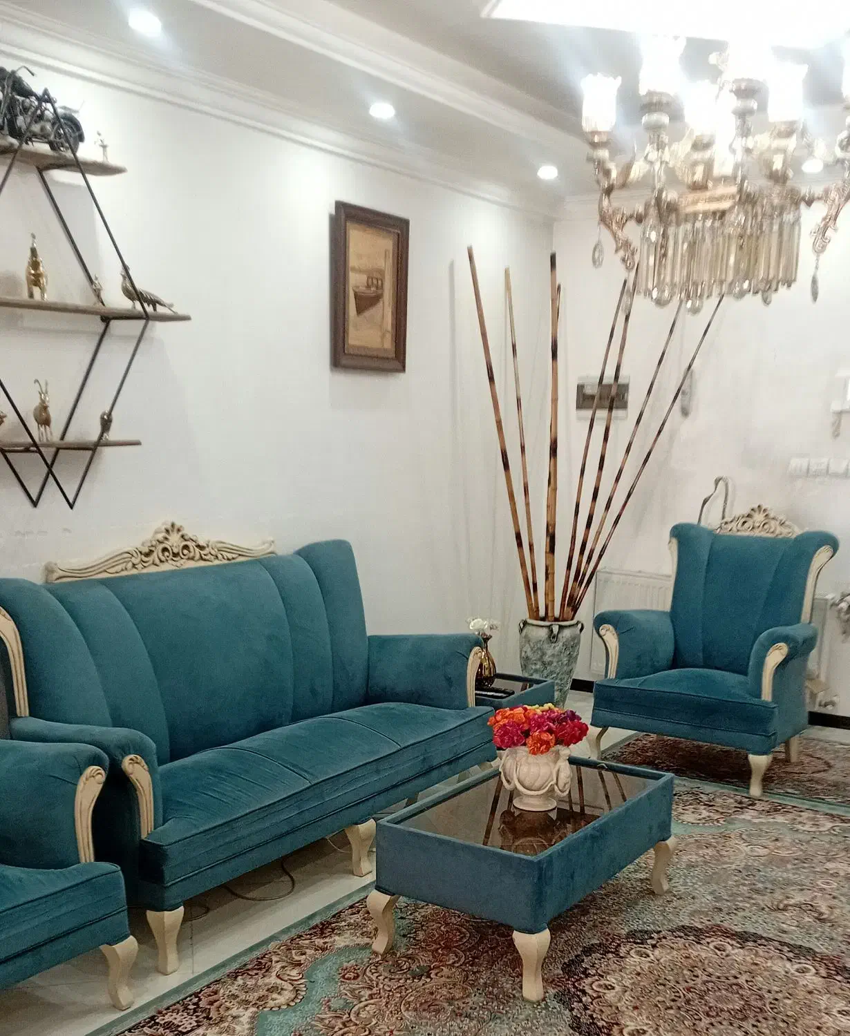 مبل هفت نفره بهمراه بوفه|مبلمان خانگی و میز عسلی|احمدآبادمستوفی, |دیوار