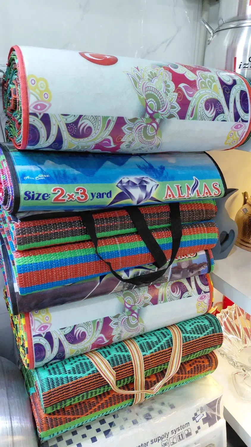 انواع حصیر زیرانداز ضدآفتاب مسافرتی ریزبافت ۱۳بدر|گلیم، جاجیم، گبه|مشهد, امیر المومنین|دیوار