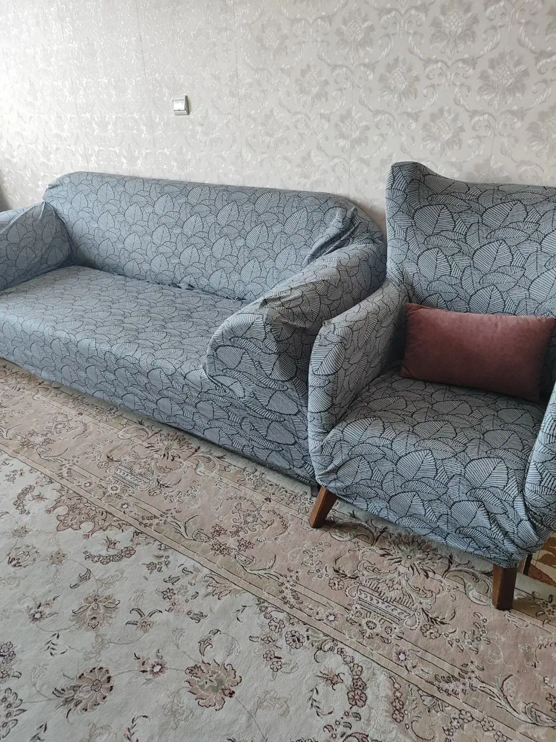 کاور مبل کشی برای مبل راحتی یا چستر|مبلمان خانگی و میز عسلی|پرند, فاز ۴|دیوار