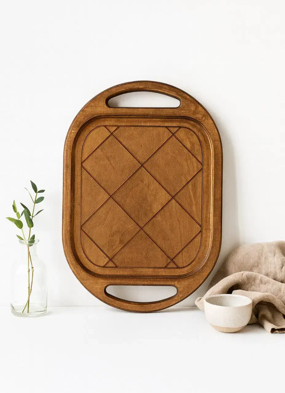 سینی چوبی|ظروف سرو و پذیرایی|اردبیل, |دیوار