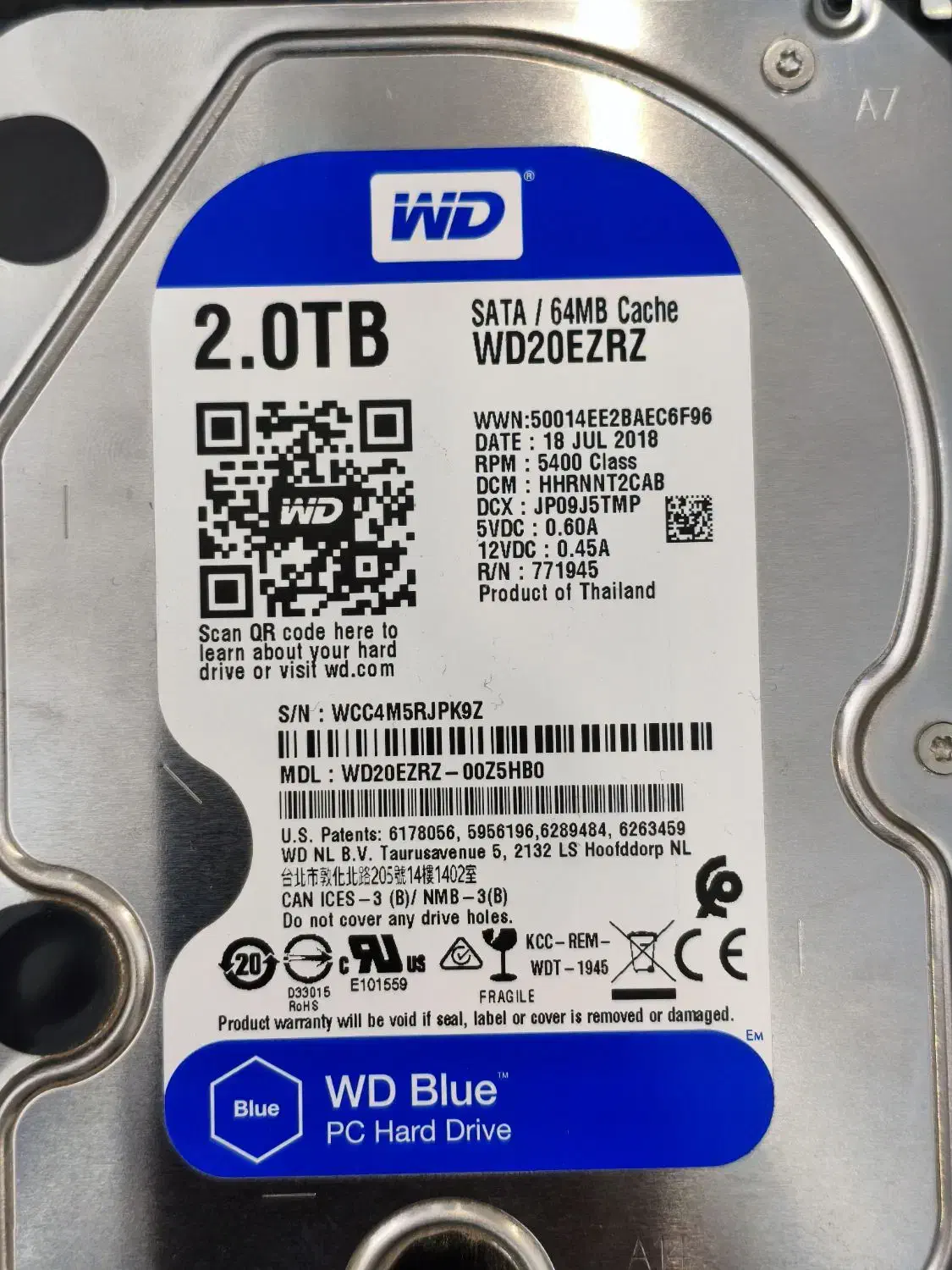 هارد دو ترابایت وسترن آبی|قطعات و لوازم جانبی رایانه|مشهد, جانباز|دیوار