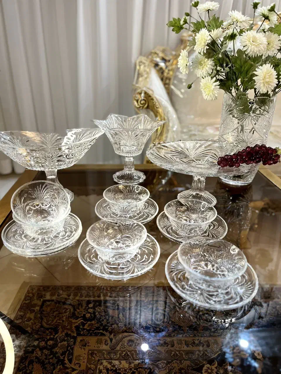 سرویس ۱۲ نفره کریستال آدریا ژاپن|صنایع دستی و سایر لوازم تزئینی|مشهد, آزادشهر|دیوار