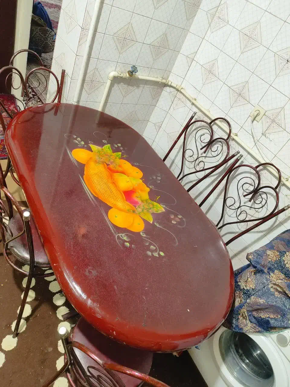 میز نهار خوری 6نفره|میز و صندلی غذاخوری|تفت, |دیوار