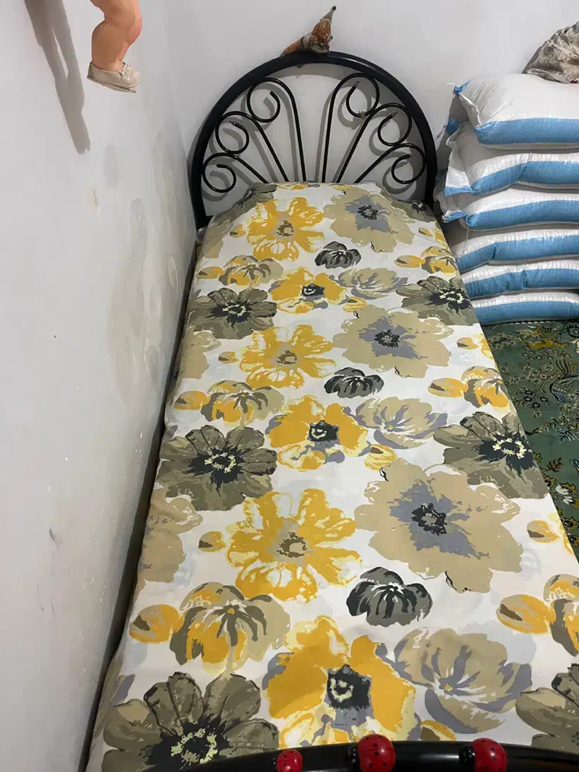 تخت تک نفره در حد نو|تخت و سرویس خواب|آستانه اشرفیه, |دیوار