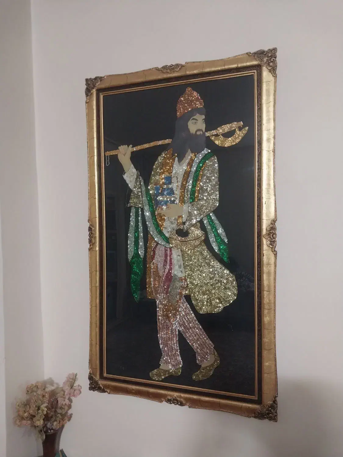 درویش منجوق دوزی|تابلو، نقاشی، عکس|مشهد, انقلاب|دیوار