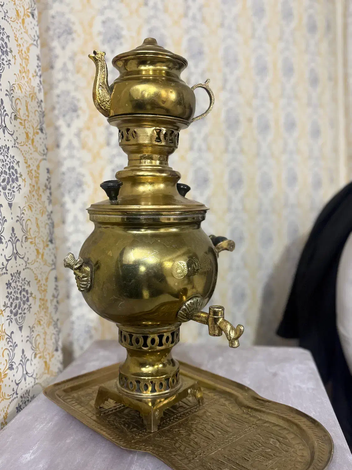 سماور زغالی عتیقه|کلکسیون اشیاء عتیقه|مشهد, چهنو|دیوار