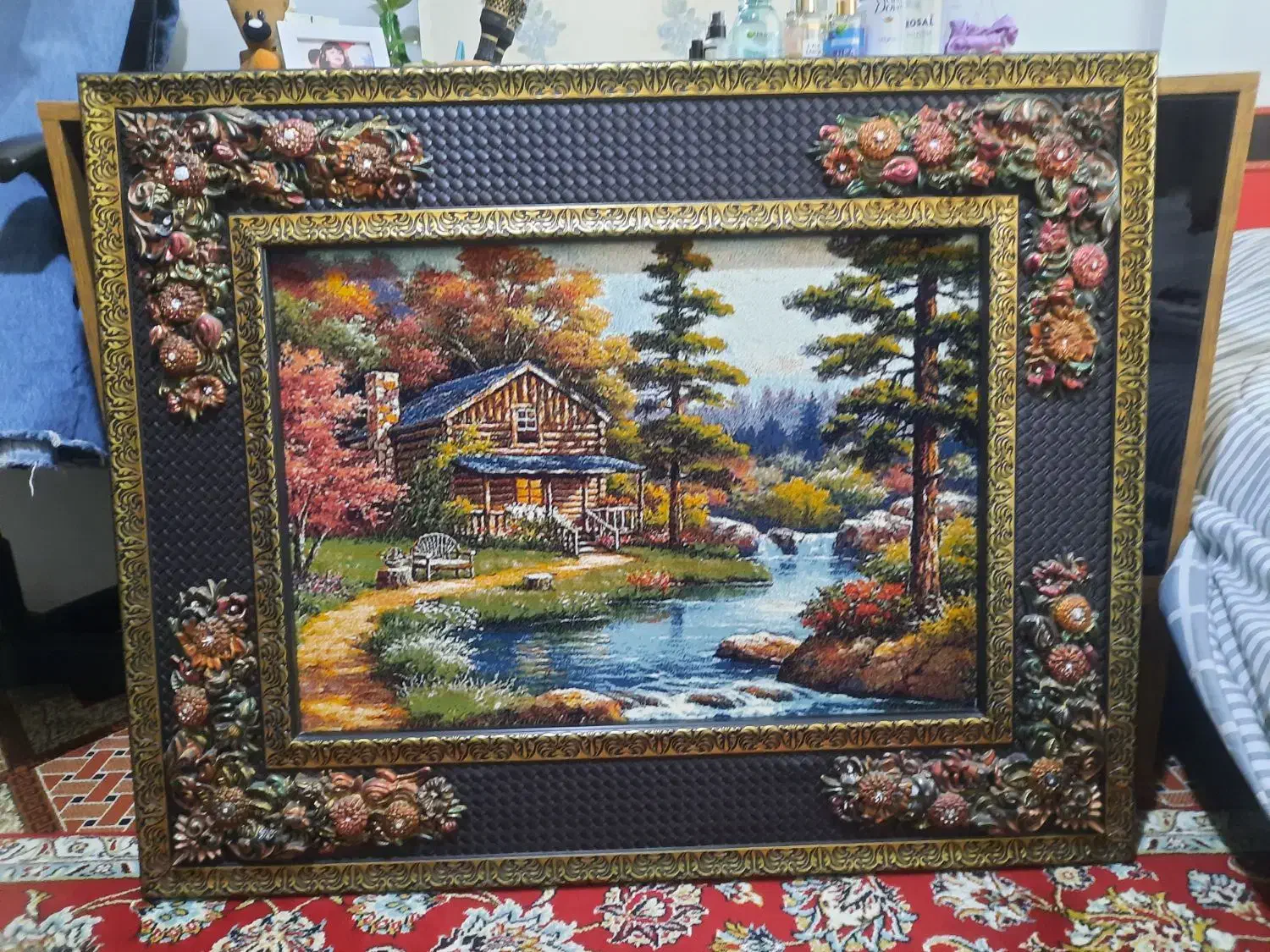 تابلو فرش همراه با قاب|تابلو فرش|مشهد, مشکینی (شهرک غرب)|دیوار