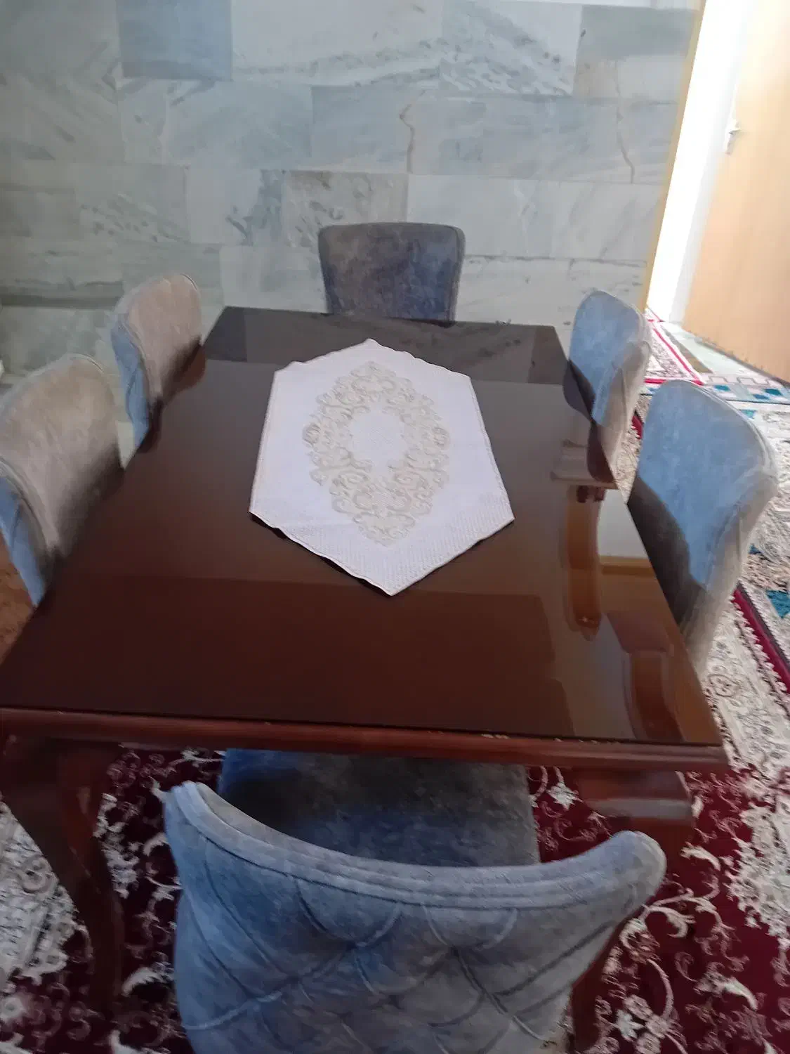 میز غذا خوری ۶ نفره|میز و صندلی غذاخوری|قروه, |دیوار