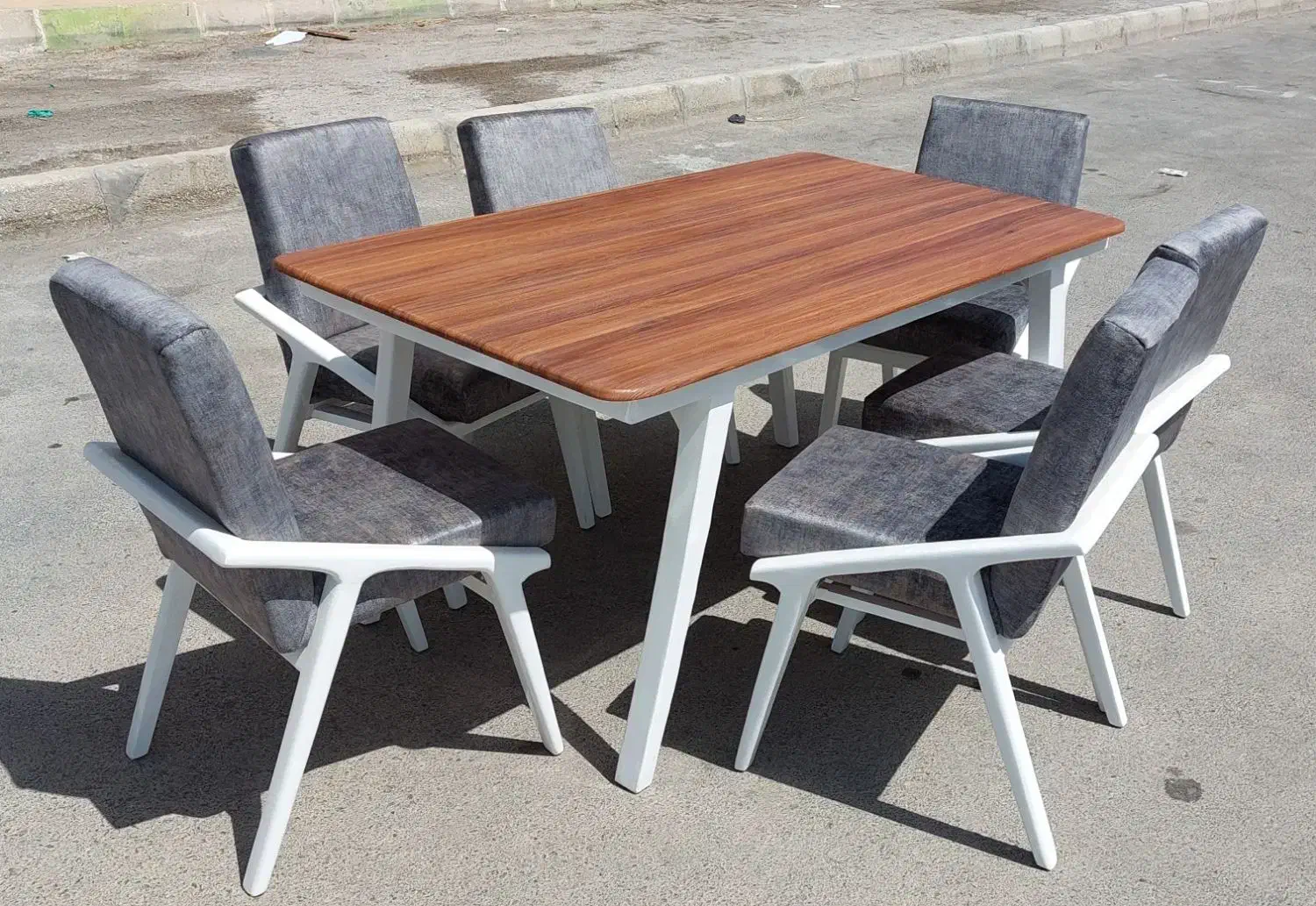 میز غذا خوری شش نفره راش با صفحه ضد خش|میز و صندلی غذاخوری|نجفآباد, ویلاشهر|دیوار