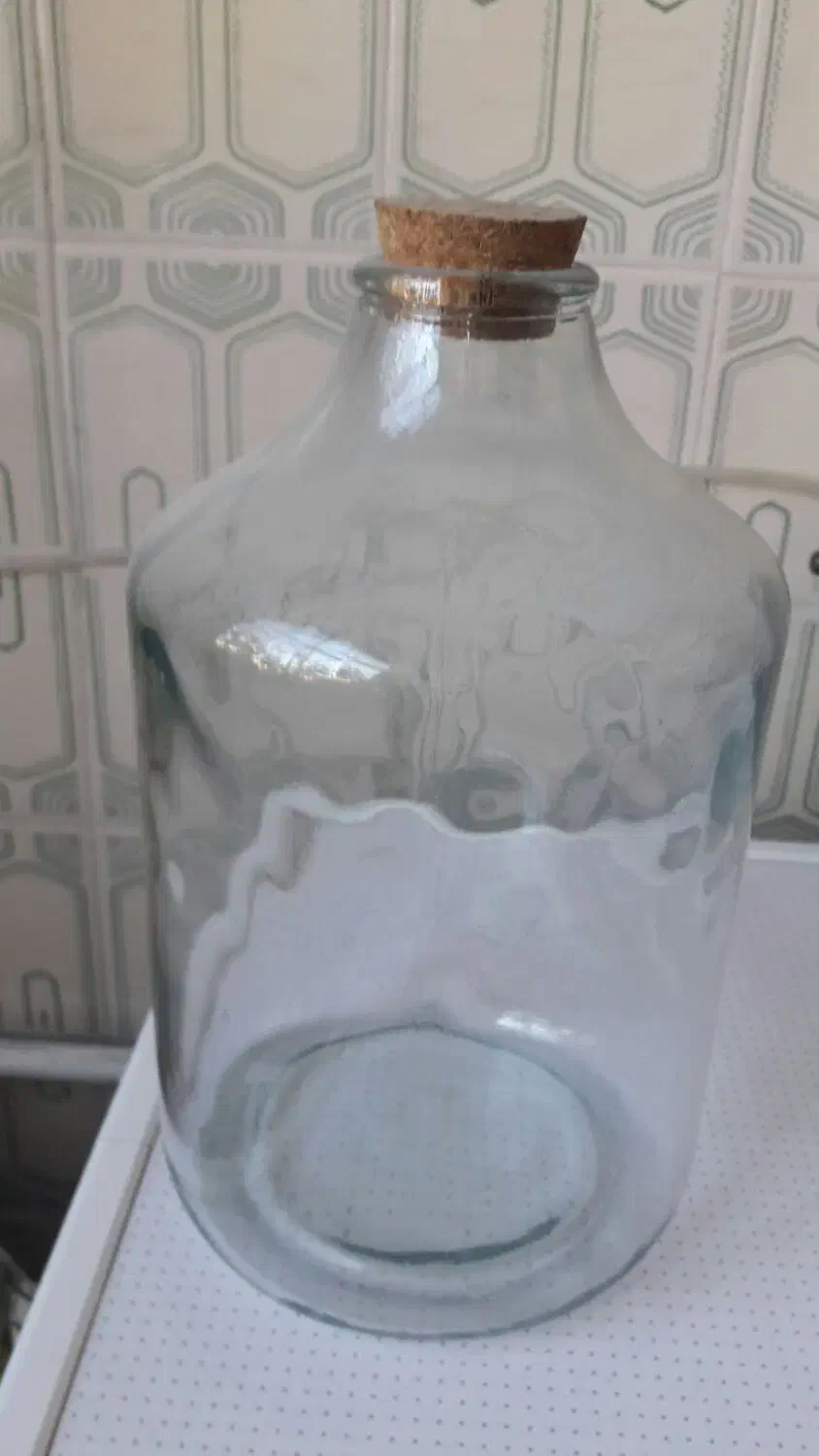 ۴ عدد شیشه ۲ لیتری با درب چوب پنبه|ظروف نگهدارنده، پلاستیکی، یکبارمصرف|سنندج, |دیوار