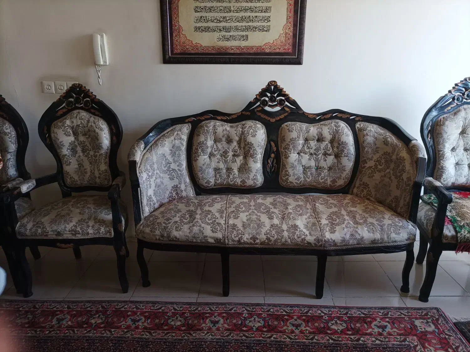 مبل نه نفره سلطنتی|مبلمان خانگی و میز عسلی|سنندج, |دیوار
