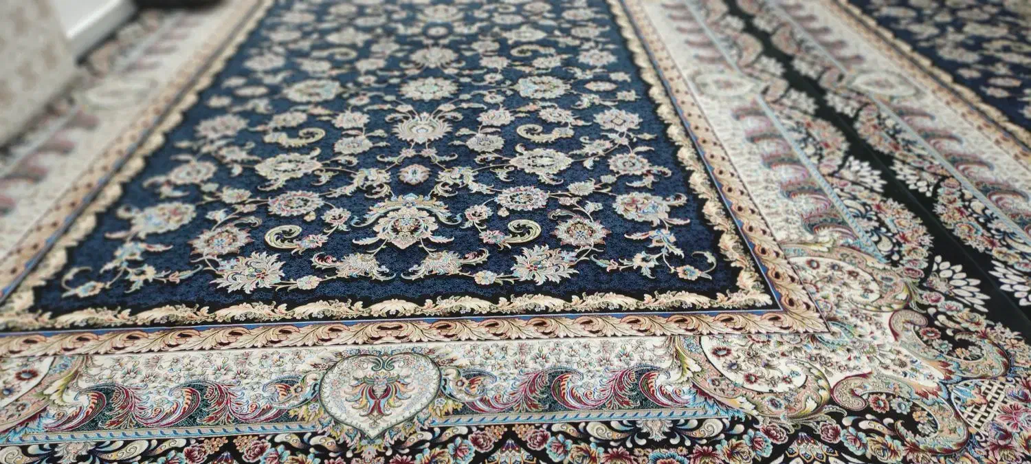 فرش 12متری زمینه سرمه ای افشان|فرش|پلدختر, |دیوار