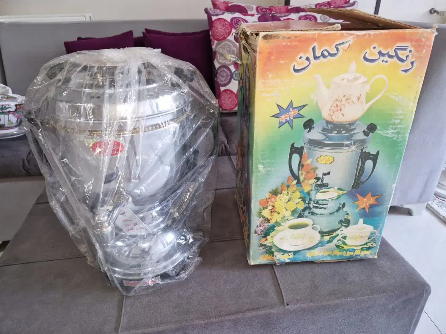 سماور گازی ۵لیتری رنگین کمان|سماور، چای‌ساز، قهوه‌ساز|اصفهان, کشاورزی|دیوار