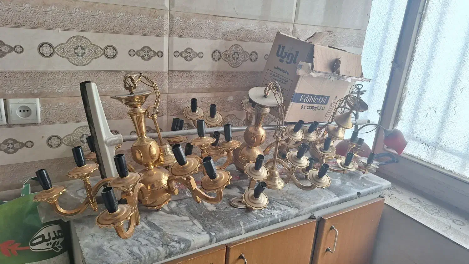 لوستر|لوستر و چراغ آویز|تهران, استاد معین|دیوار