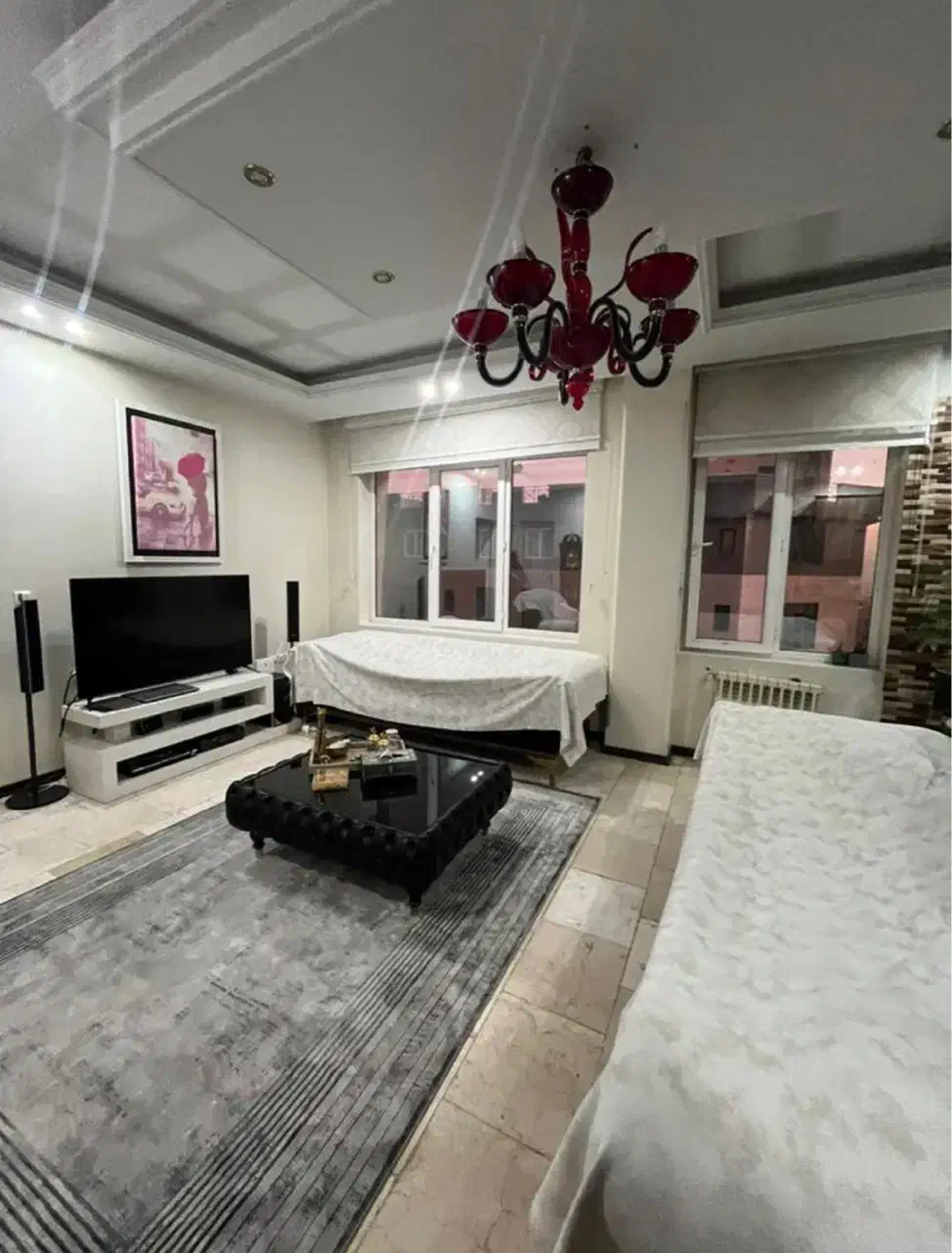 شهرک نفت ۷۶ متر تراورتن ۵ ساله