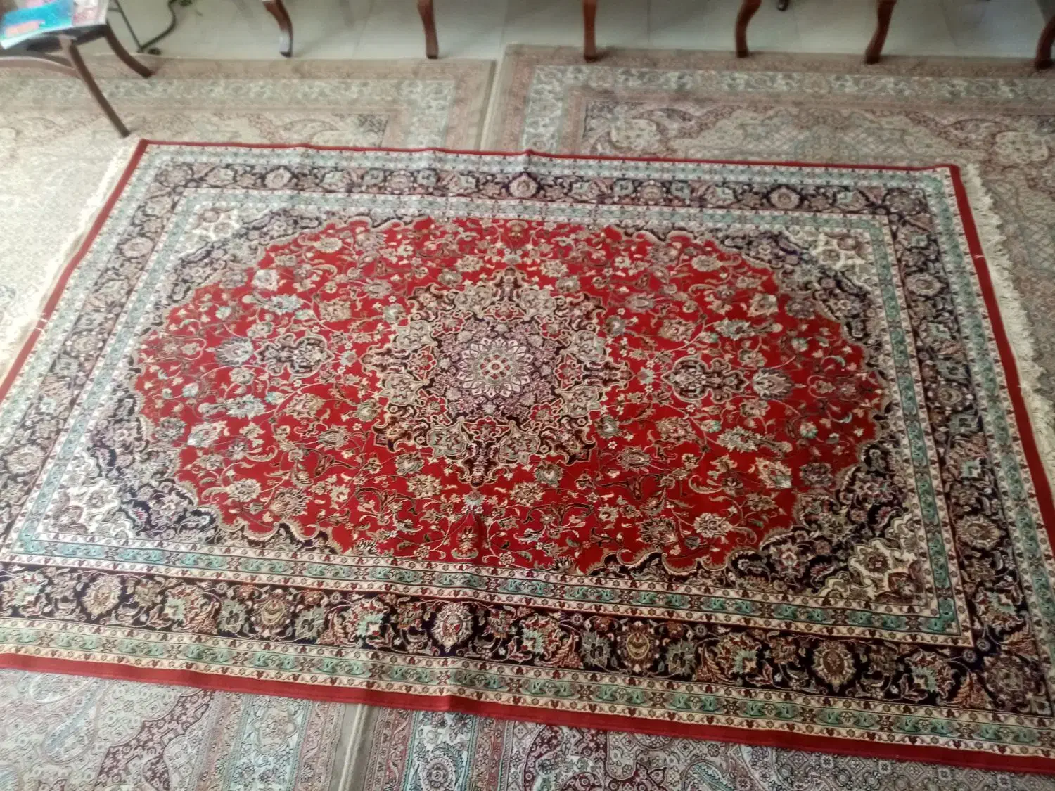 فرش 12 متری و 6متری رنگ لاکی|فرش|مشهد, شهید قربانی|دیوار