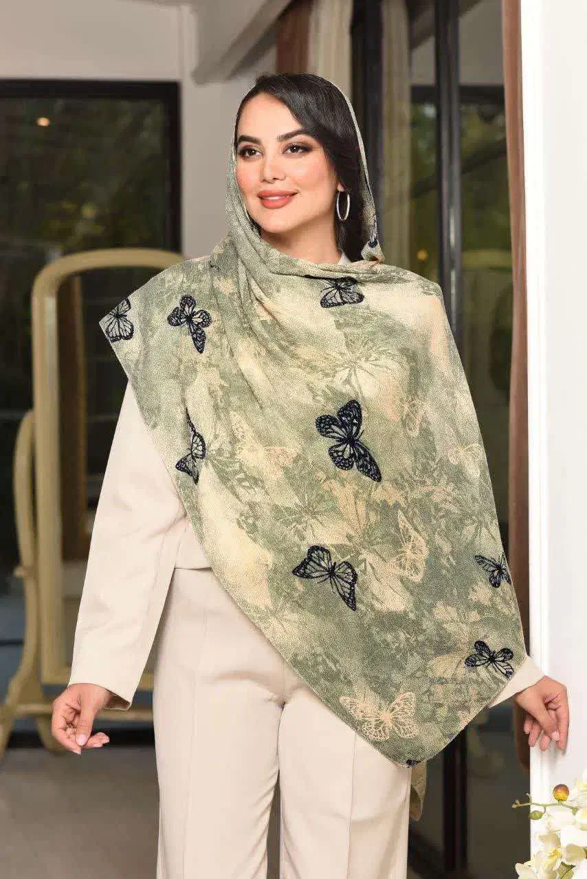 شال نخ برشکا دورلمه در 5رنگ منحصر به فرد|لباس|پیشوا, |دیوار