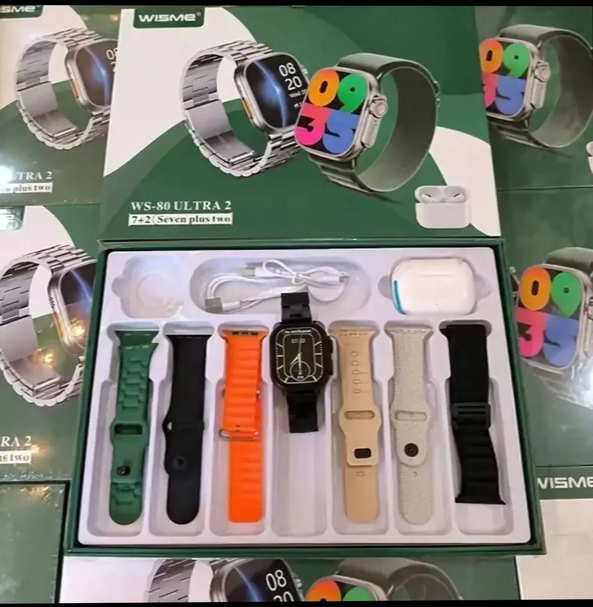 ساعت هوشمند اسمارت واچ با ایرپاد و پک 10 بند 7 بند|ساعت|مشهد, آزادشهر|دیوار