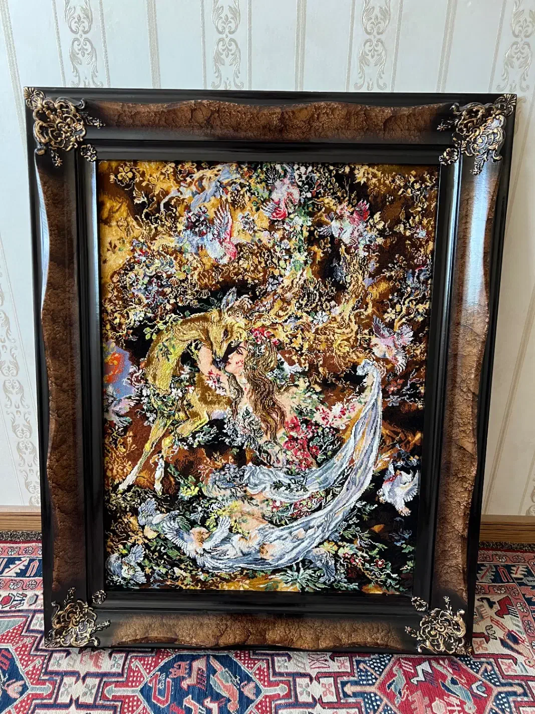 تابلو فرش دستبافت نیاز و نوازش استاد فرشچیان|تابلو فرش|تهران, سازمان برنامه جنوبی|دیوار